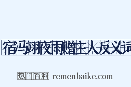 宿冯翊夜雨赠主人反义词是什么意思的图片
